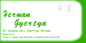 herman gyertya business card